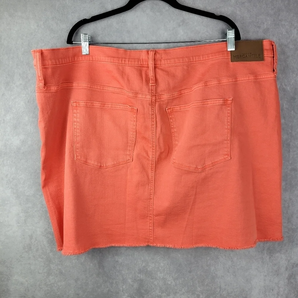 C.‎ CREW Mercantile Women's orange Coral jeans Cotton skirt Size 22